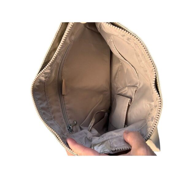 Kipling Satchel Tote Crossbody Shoulder Bag Gold Metallic Purse - Picture 3 of 3